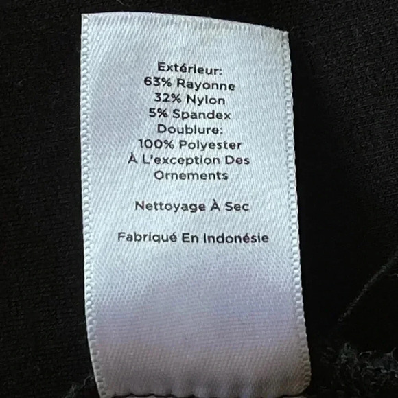 Talbots Black Fringe Tweed Dress Pockets Short Sleeve Stretch Size 16 - Picture 7 of 7